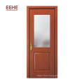 Latest design wooden single flush door design with glass